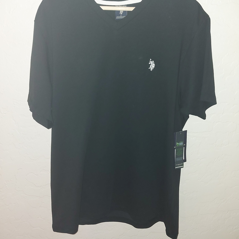 Polo by Ralph Lauren Black V-Neck Tee
